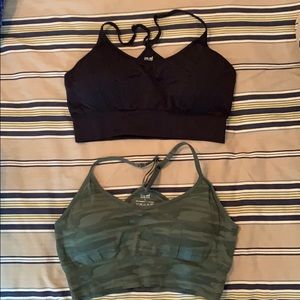 Black & Camo set of sports bras